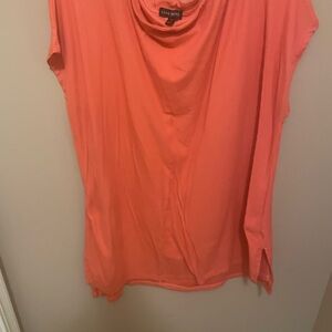 Lane Bryant Coral Drape Neck Blouse